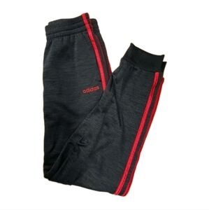 Adidas boys 14/16 sweatpants/joggers black & red LIKE NEW